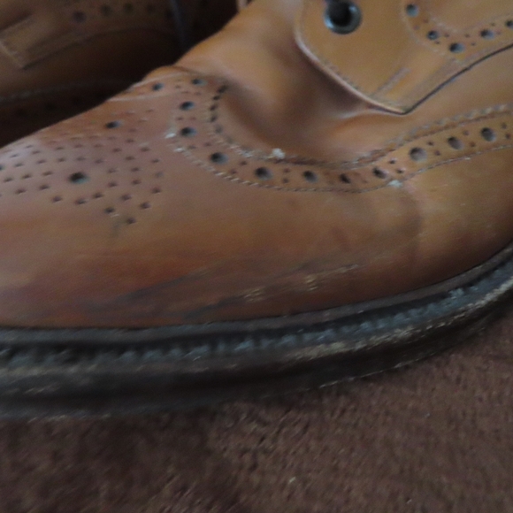 Loake 1880 BURFORD Wingtip Brogue Brown Leather Boots Size UK 8 US 9 - Picture 4 of 8